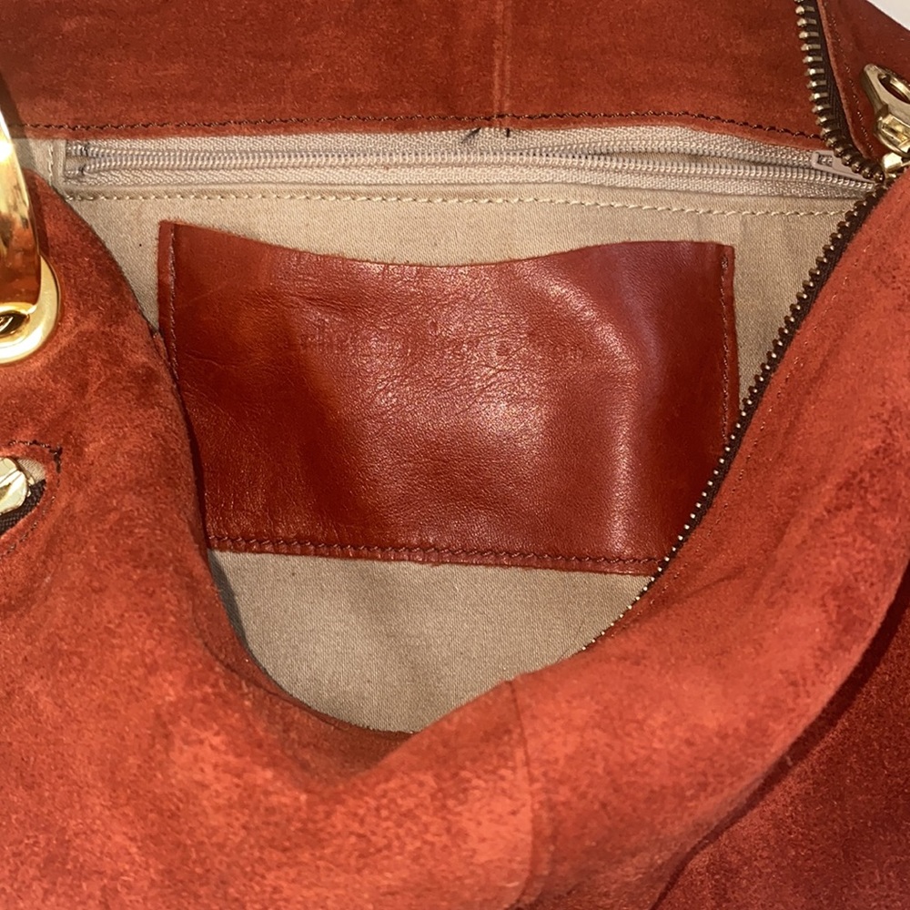 Christopher Kon | Rust suede leather small hobo - Picture 6 of 13